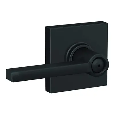 Schlage F40 LAT COL Latitude Lever with Collins Trim Bed & Bath Privacy Door Lock Matte Black