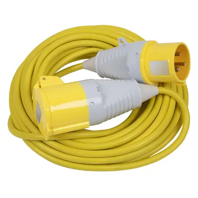 14m Extension Lead Fitted with 32A 110V Plug - Single 110V Socket - IP44 Rated