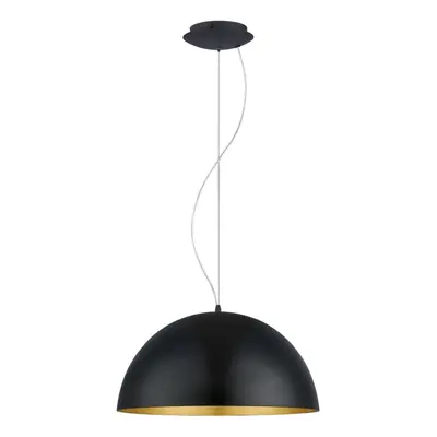 Pendant Ceiling Light Black Outer Colour Gold Inner Colour Shade Bulb E27 60W