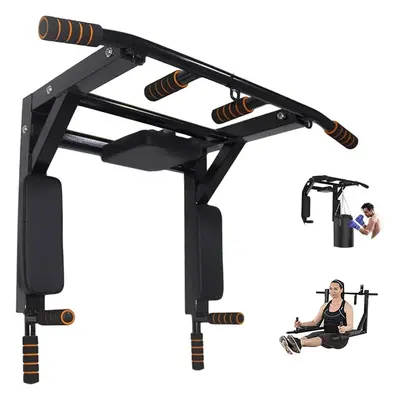 Pull Up Bar Dip 2in1 Wall Mounted Home Gym Chin Up Multi Grip Workout