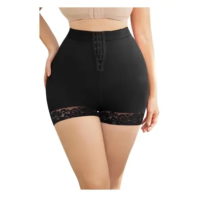 (Black, Medium) Tummy Control Shapewear Faja Shorts High Compression Butt Lifter Panties Post Su