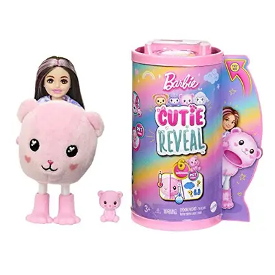 Cutie Reveal Chelsea Doll & Accessories, Teddy Bear Plush Costume & Surprises Including Color Ch