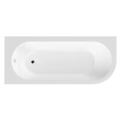 Kingsley Left Hand Back to Wall Corner J Shaped Bath Tub and Panel - 1700mm - Balterley