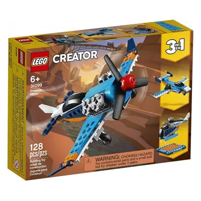 LEGO Creator 3in1 Propeller Plane Flying Toy Building Kit (128 P