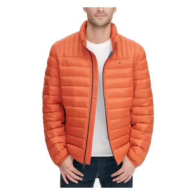 Tommy Hilfiger Men's Real Down Insulated Packable Puffer Jacket Orang