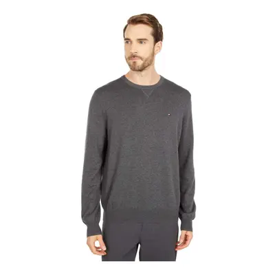 Tommy Hilfiger Men's Solid Crewneck Sweater Charcoal Grey Heather XX