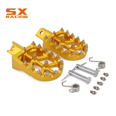 (Gold) Motorcycle Aluminum Foot Pegs Footpeg Pedals FootRest For HONDA CRF50 CRF70 CRF110 XR50 X