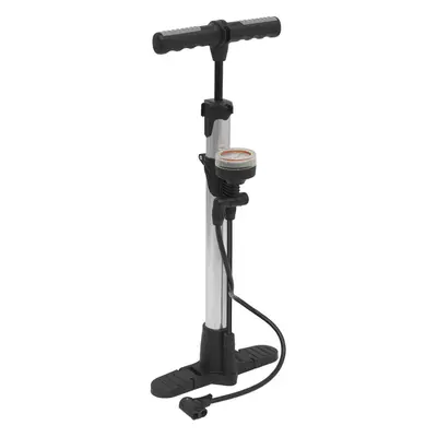 Multi-Purpose Workshop Air Pump - High Pressure Gauge & Foot Stand Floor Mount