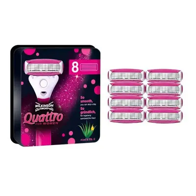 WILKINSON SWORD - Quattro For Women | Smooth Glide| x Razor Blade Refills