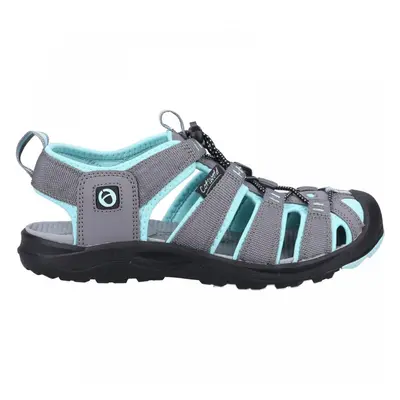 (6 (Adults'), Grey Turquoise) Marshfield Grey Turquoise Womens Closed-Toe Sandals