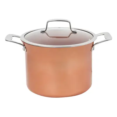 CONCORD QT Copper Non Stick Stock Pot Casserole Coppe-Ramic Series Cookware Induction Compatible