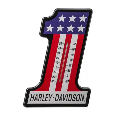 Harley-Davidson #1 RWB Racing Custom Shaped Logo Durable Metal Thermom