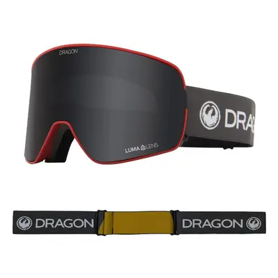 Dragon Unisex Snowgoggles NFX2 with Bonus Lens - Block Red with Lumalens Dark Smoke + Lumalens R