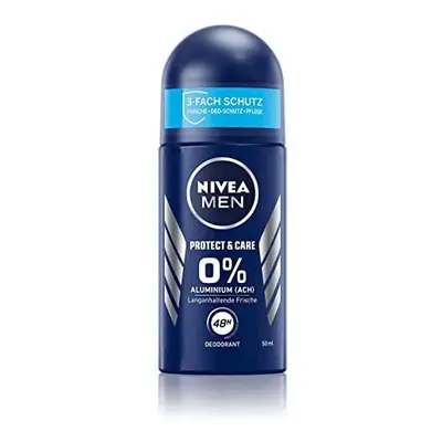 NIVEA MEN Protect & Care roll-on deodorant (50 ml), gentle deodorant without aluminium (ACH) for