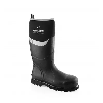 (Black, (Adults)) Buckler Waterproof Safety Wellington Boots