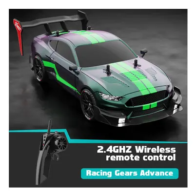 (Mustang-CN) 2.4G Rc Cars 4WD RC Drift Car Toy GTR Model Soft Shell Remote Control Racing Car ki