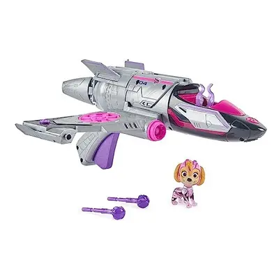 Paw Patrol: The Mighty Movie, Transforming Rescue Jet with Skye Mighty Pups Action Figure, Light