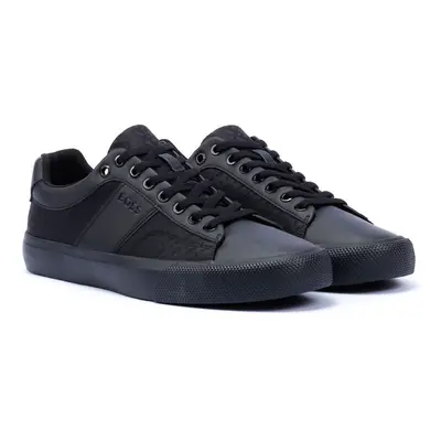 (Black, (Adults')) Boss Aiden Tennis Men's Black Trainers