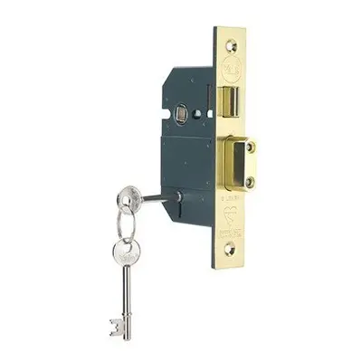 Yale Locks PM560 Hi-Security BS Lever Mortice Sashlock Polish Brass 68mm 2.5in