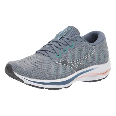 Mizuno Womens Wave Rider Running Shoe, Quarry-Vapors grey