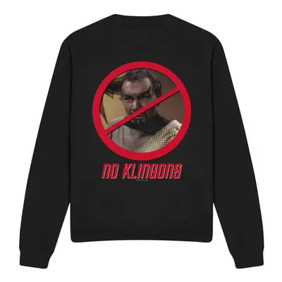 (XXL, Black) Star Trek Unisex Adult No Klingons Sweatshirt