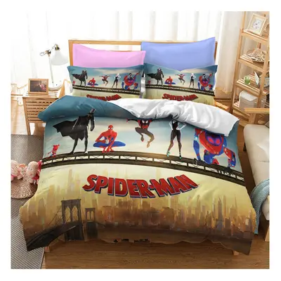 (Pattern 04, King) Spiderman Bedding Single Double Duvet Cover Set