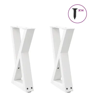 (white, x (42-43.3) cm) vidaXL Coffee Table Legs pcs White 38x(42-43.3) cm Steel