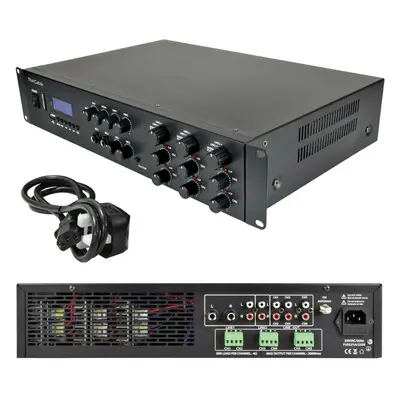 1200W Stereo Bluetooth Amplifier | 6x 200W Channel Multi Zone HiFi Matrix Mixer