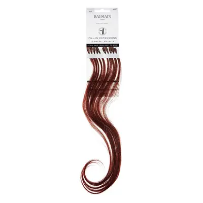 Balmain Fill-In Extensions Human Hair 10-Pieces, cm Length, Number 5RM Light Mahogany Red Brown,