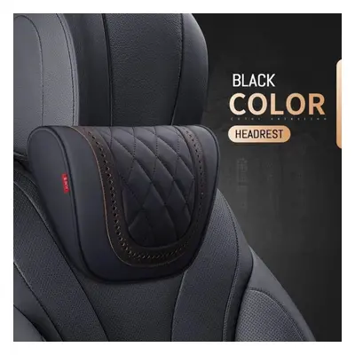 (Black-1pcs) Napa Leather Maybach S-class Design Car Neck Pillows Car Travel Neck Rest Pillows S