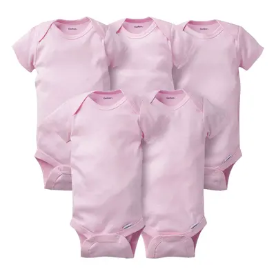 Gerber Baby 5-Pack Solid Onesies Bodysuits Pink Months