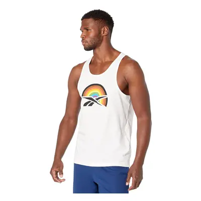 Reebok Men's Standard Tank White/Pride Graphic Large