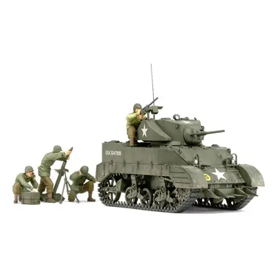 Tamiya Model Tank WWII US M5A1 Light Panzer with Mortar 1:35