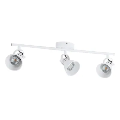 Flush Spot Ceiling Light Colour White Shade Bulb GU10 3x3.3W Included