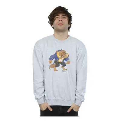 (XXL, Heather Grey) Disney Mens Classic Beast Sweatshirt