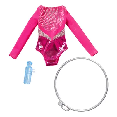 Barbie Clothes - Career Outfit Doll Gymnast Leotard with Hoop and Water Bottle Gift for to Year 