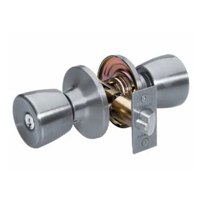 Master Lock TUO0115 Tulip Door Knob with Lock Satin Nickel