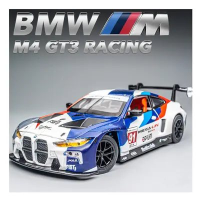 (M4 GT3 91) 1:24 BMW M4 GT3 Alloy Sports Car Model Diecast Metal Toy Car Vehicles Model Simulati