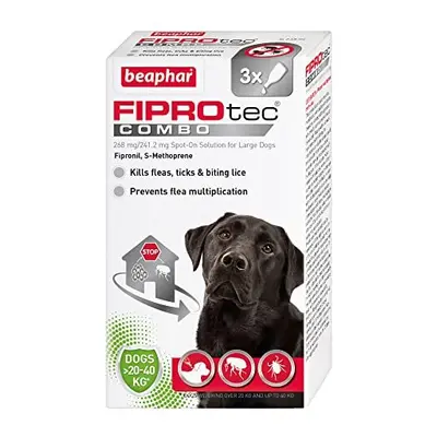 | FIPROtec COMBO for Large Dogs (20â40kg) | Kills Fleas, Flea Eggs & Ticks | Stops Fleas Multi