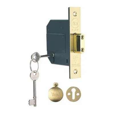 Yale Locks PM562 Hi-Security BS Lever Mortice Deadlock 68mm 2.5in Polish Brass