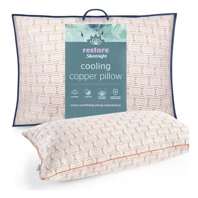 Silentnight Restore Cooling Copper Pillow Soothing Breathable Support