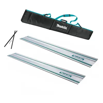 2x Makita 1.5m Guide Rail for SP6000 Plunge Saws + Carry Bag + Connector