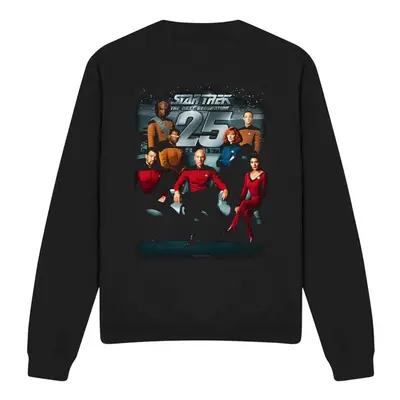 (S, Black) Star Trek Unisex Adult 25th Anniversary Sweatshirt