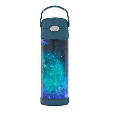 THERMOS FUNTAINER Ounce Stainless Steel Vacuum Insulated Bottle with Wide Spout Lid, galaxy Teal