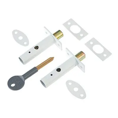 Yale P-2PM444-WE-2 Door Security Bolt White Finish Pack of Standard Security Visi Packed Suitabl