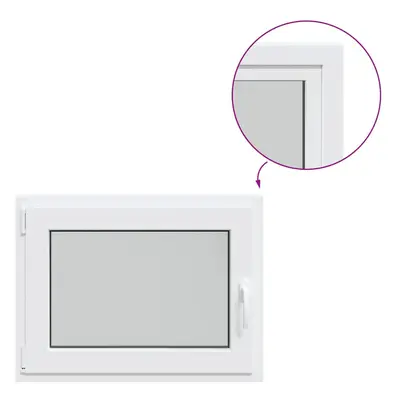 vidaXL Basement Window RISOR 80x50 cm Tilt&Turn DIN Left White egress window