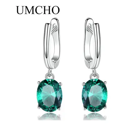 (as the picture) Umcho Oval Cut Stone Clip Earrings For Women Korea Earrings Fashion Wedding Fin