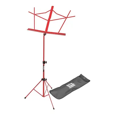 On-Stage SM7122RB Compact Folding Sheet Music Stand with Bag Red