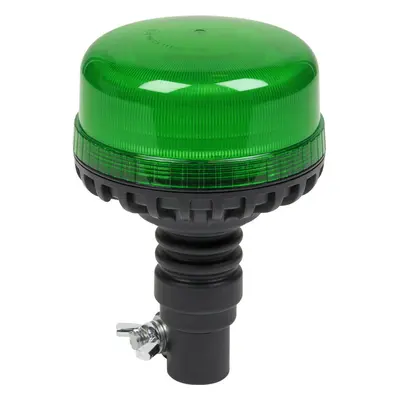 12V / 24V LED Rotating Green Beacon Light & Spigot Base Mount - Warning Lamp