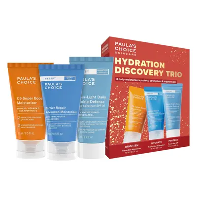 Paulas Choice Hydration Trio Travel Essentials Mini Kit Includes C5 5% Vitamin C Moisturizer RES